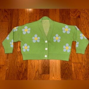 Floral Green Women's Cardigan